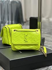 YSL Niki Baby Chain Bag Neon Green 22x16.5x12cm - 1