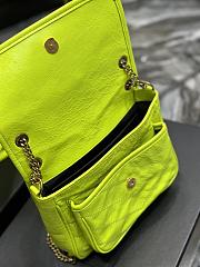 YSL Niki Baby Chain Bag Neon Green 22x16.5x12cm - 2