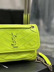 YSL Niki Baby Chain Bag Neon Green 22x16.5x12cm - 4