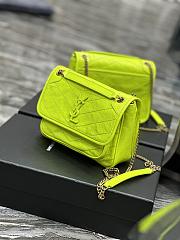 YSL Niki Baby Chain Bag Neon Green 22x16.5x12cm - 5