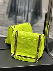 YSL Niki Baby Chain Bag Neon Green 22x16.5x12cm - 6