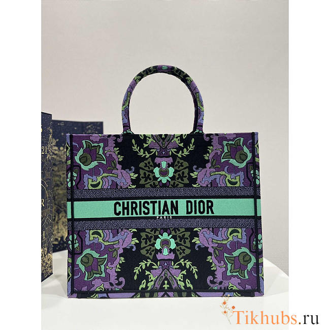 Dior Large Book Tote Multicolor Indian Purple 42 x 35 x 18.5 cm - 1