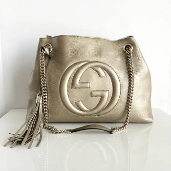 Gucci Soho Gold Chain Shoulder Bag 35x14x25cm