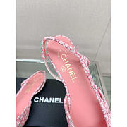 Chanel Slingback Tweed Sandal Pink - 4