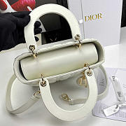 Dior Medium Lambskin Cannage Lady Dior White 24cm - 3