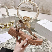 Celine Strappy Chunky Sandals Beige - 6