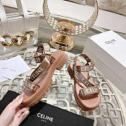 Celine Strappy Chunky Sandals Beige - 3