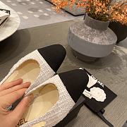 Chanel Slingback Tweet White - 4