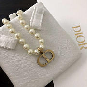 Dior Crystal CD Pearl Necklace - 3