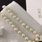 Dior Crystal CD Pearl Necklace - 2