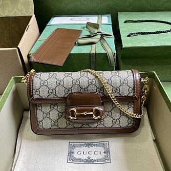 Gucci Horsebit 1955 Mini Bag Brown 21.5x12.5x3cm