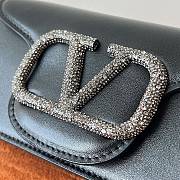Valentino Loco Small Shoulder Bag With Jewel Logo Black 20x11x5cm - 2
