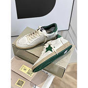 GGDB Ball Star Sneakers In White Nappa Green - 2