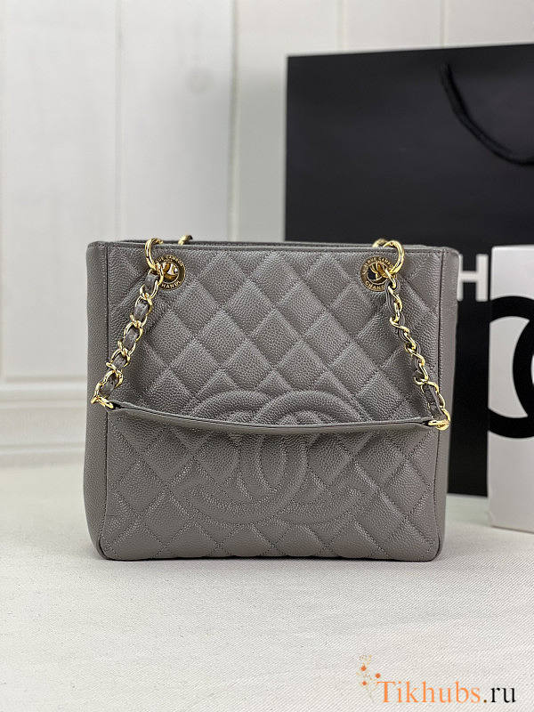 Chanel Petit Shopping Tote PST Grey 24x25.5cm - 1