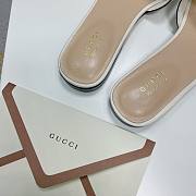 Gucci Women's Interlocking G Cut-out Slide Sandal White - 4