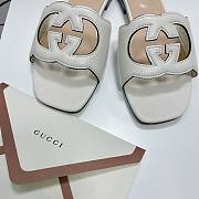 Gucci Women's Interlocking G Cut-out Slide Sandal White - 3