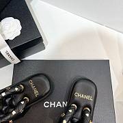 Chanel 23P Black Padded Pool Thong Slide Flat Sandal - 2