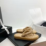 Chanel 23P Beige Padded Pool Thong Slide Flat Sandal - 3