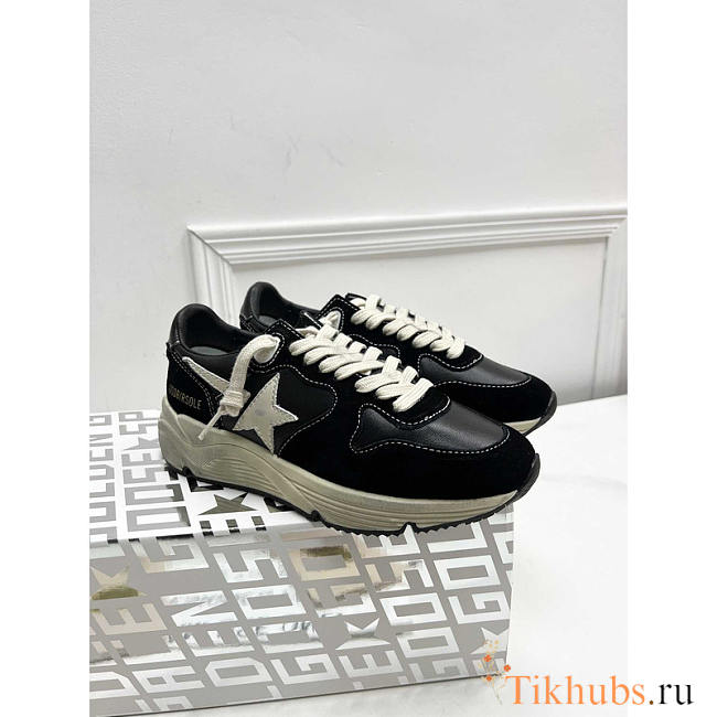 GGDB Running Sole Suede And Leather Sneakers Black  - 1