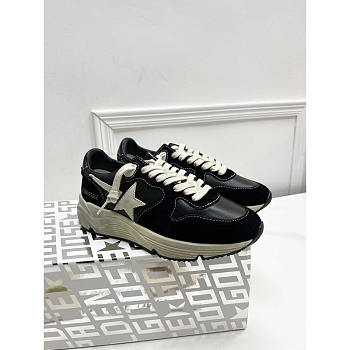 GGDB Running Sole Suede And Leather Sneakers Black 