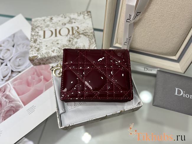 Dior Wallet Red Wine Size 11 x 9 cm - 1