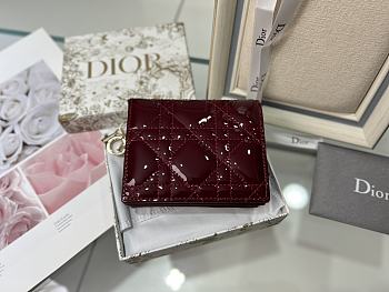 Dior Wallet Red Wine Size 11 x 9 cm