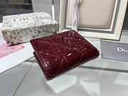 Dior Wallet Red Wine Size 11 x 9 cm - 3