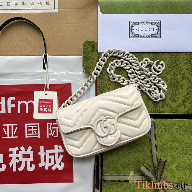 Gucci GG Marmont Belt Bag White 16.5x10x5cm - 1