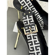 Balmain Ruby Monogram Slingback Pumps Black - 5