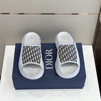 Dior H-Town Sandal Gray Rubber With Beige and Black 