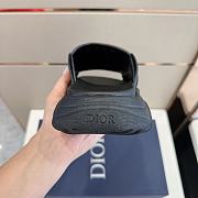 Dior H-Town Sandal Black Rubber With Beige and Black - 5