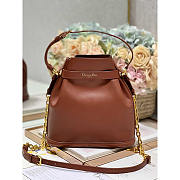 Dior Medium C'est Bag Cream CD-Embossed Leather Brown 24x10x24.5cm - 2