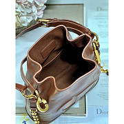 Dior Medium C'est Bag Cream CD-Embossed Leather Brown 24x10x24.5cm - 3