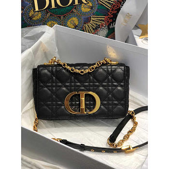 Dior Small Caro Bag Black Supple Cannage Calfskin 20 x 12 x 7 cm