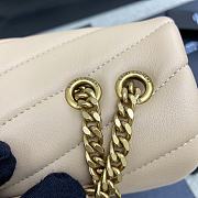 YSL Loulou Small Chain Beige Gold Bag 23 x 17 x 9 cm - 5