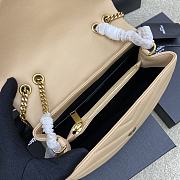 YSL Loulou Small Chain Beige Gold Bag 23 x 17 x 9 cm - 2