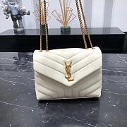 YSL Loulou Small Chain White Gold Bag 23 x 17 x 9 cm - 1