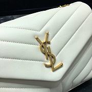 YSL Loulou Small Chain White Gold Bag 23 x 17 x 9 cm - 3