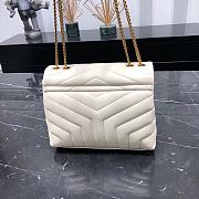 YSL Loulou Small Chain White Gold Bag 23 x 17 x 9 cm - 2