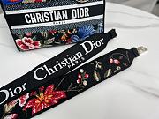 Dior Medium Lady D-Lite Bag Black Multicolor Birds 24 x 20 x 11 cm - 2