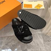 Louis Vuitton LV Flat Comfort Mule Slides Black - 4