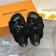 Louis Vuitton LV Flat Comfort Mule Slides Black - 2