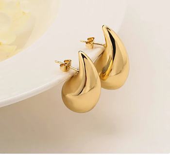 Bottega Veneta Drop Gold Earrings