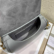 Dior Medium Bobby Bag Gray Stone Box Calfskin 22 x 17 x 6 cm - 4