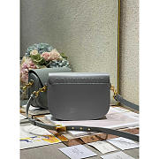 Dior Medium Bobby Bag Gray Stone Box Calfskin 22 x 17 x 6 cm - 3
