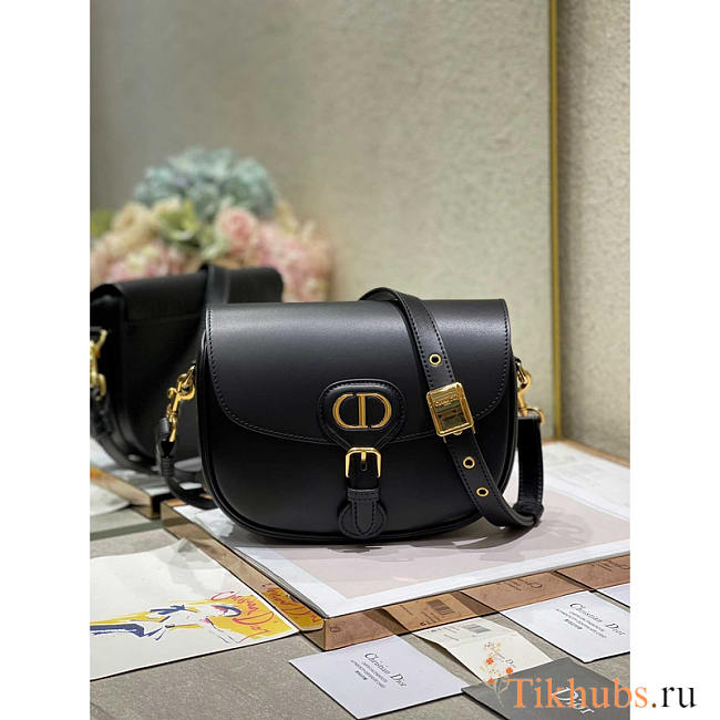 Dior Medium Bobby Bag Black Stone Box Calfskin 22 x 17 x 6 cm - 1