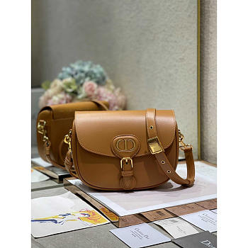 Dior Bobby Bag Medium Box Calfskin Brown 22x17x6cm