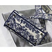 Dior Lady D-lite Blue Toile de Jouy 24x20x11cm - 6