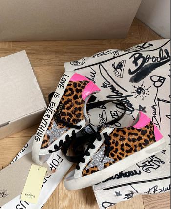 Golden Goose Super-star Leopard Glitter Grafitti Sneaker 