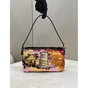 Fendi Baguette 1997 Leather And Sequinned Bag Muticolor 27x14x5cm - 1